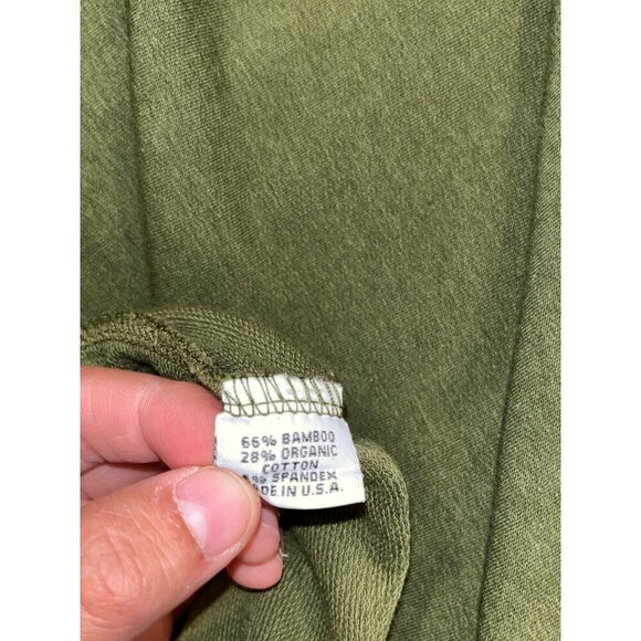 NWT Bryn Walker Olive Green Cowl Neck 3/4 Sleeve Loose Fit Tunic Top womens Smal - Picture 8 of 11